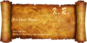 Kolbe Rea névjegykártya